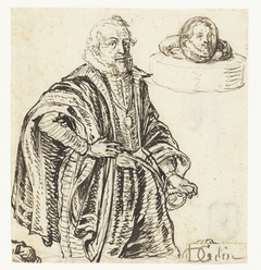 Portret van Prins Maurits en een ring met zijn beeltenis