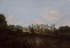 Prospect of Caernarfon Castle from north by Anonymous
