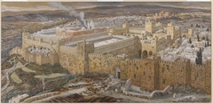 Reconstruction of Jerusalem and the Temple of Herod by James Tissot
