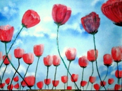 Red flowers by Anastasia Aravadinou K