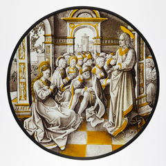 Roundel with Christ and the Adulterous Woman by Anonymous