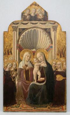 Saint Anne and the Virgin and Child Enthroned with Angels by Niccolò Alunno