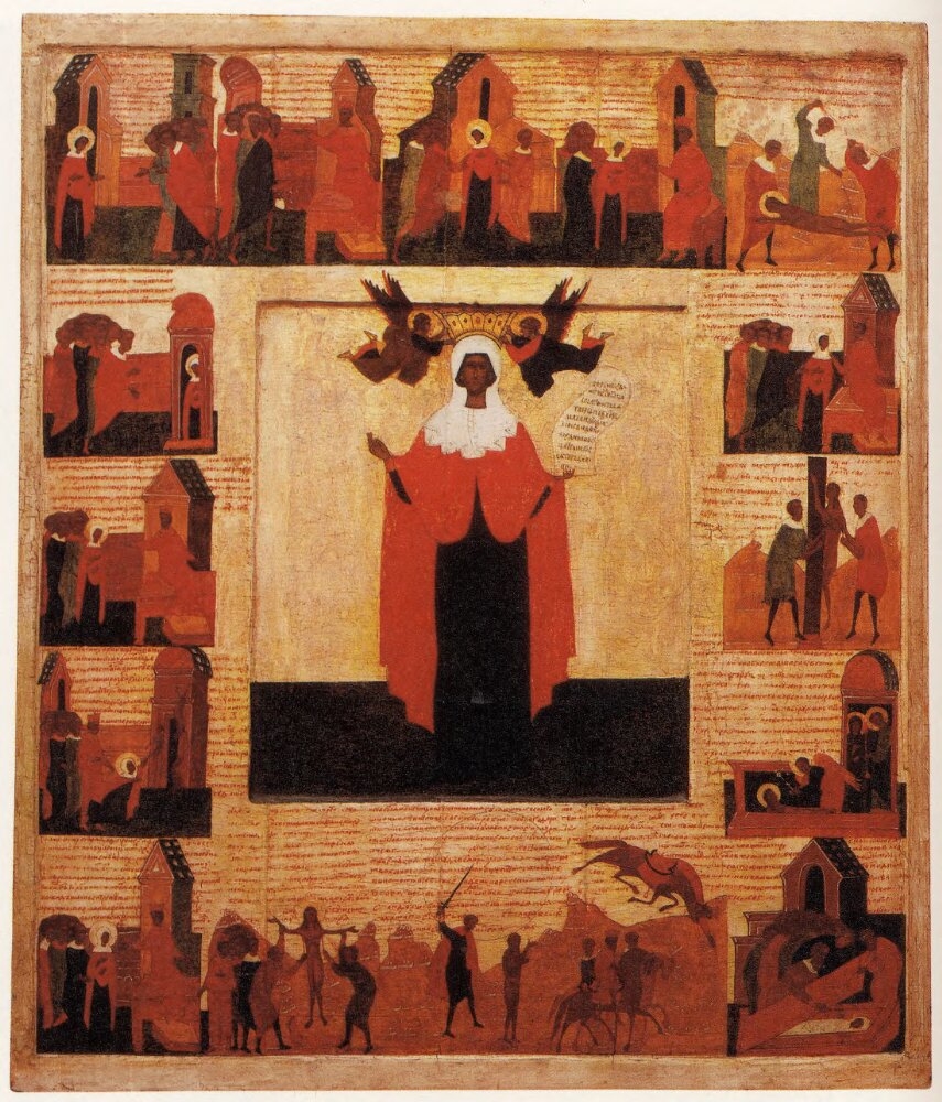 Saint Paraskeva Pyatnitsa with Scenes from Her Life