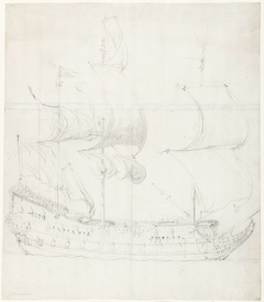 Schip de Gelderland by Willem van de Velde I