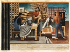 Security of the People (Study for mural, Old Social Security building, Washington, D. C.) by Seymour Fogel