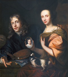Self-Portrait with His Wife Maria by Jan de Baen