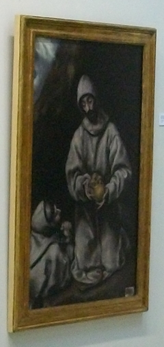 St Francis and Brother Leo Meditating on Death by El Greco