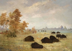 Stalking Buffalo, Arkansas by George Catlin