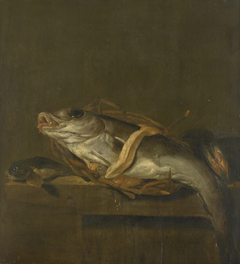 Still life with a haddock and a gurnard by Jan Vonck
