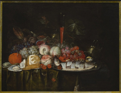 Still Life with Fruit and a Herring by Jan Pauwel Gillemans the Elder