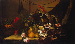 Still life with fruit and flowers by Jean-Baptiste Monnoyer