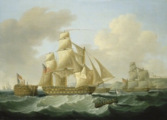 Strachan's Action after Trafalgar, 4 November 1805: Bringing Home the Prizes by Francis Sartorius