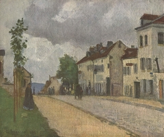 Street in Pontoise (Rue de Gisors) by Camille Pissarro
