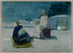 Study for Christ and Nicodemus on a Rooftop by Henry Ossawa Tanner