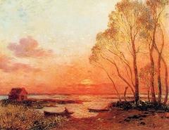 Sunset in Brière III by Ferdinand du Puigaudeau