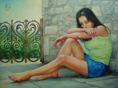 Teimuraz Kharabadze. Portrait of a  Natia Kelly by Teimuraz Kharabadze