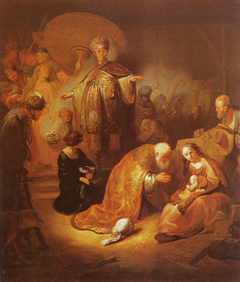 The Adoration of the Magi (copy?) by Rembrandt