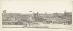 The Baths of Caracalla and Three Capitals from the Villa Mattei in Rome by Josephus Augustus Knip