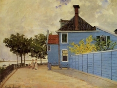 The blue house in Zaandam by Claude Monet