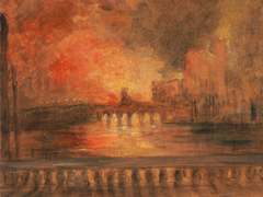 The Burning of the Houses of Parliament by Anonymous