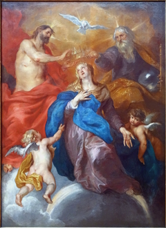 The Coronation of the Virgin by Thomas Willeboirts Bosschaert