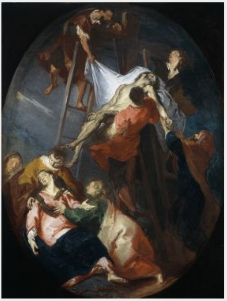 The Descent from the Cross by Giuseppe Bazzani