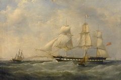 The East Indiaman 'Trafalgar' by attributed to James Harris