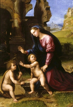 The Holy Family with the Infant Saint John in a Landscape by Anonymous