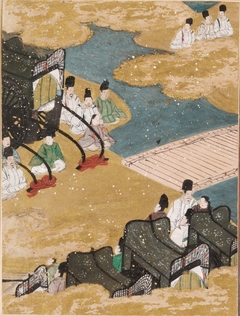 The Imperial Progress (Miyuki), Illustration to Chapter 29 of the Tale of Genji (Genji monogatari) by Tosa Mitsunobu