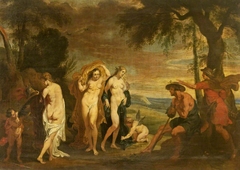 The Judgement of Paris by manner of Sir Peter Paul Rubens