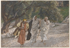 The Pilgrims of Emmaus on the Road by James Tissot