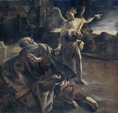 The Prophet Elijah in the Desert Awakened by an Angel by Giovanni Lanfranco