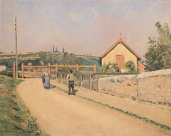 The Railway Crossing at Les Pâtis near Pontoise by Camille Pissarro