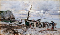 The Return of the Fishing Boats, Étretat