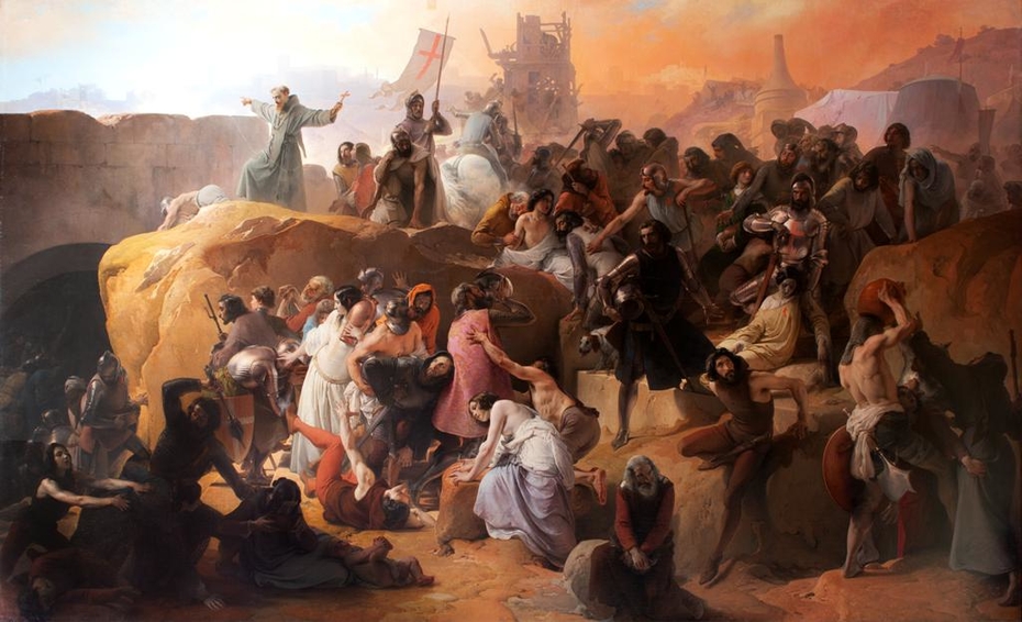The thirst of the crusaders at Jerusalem