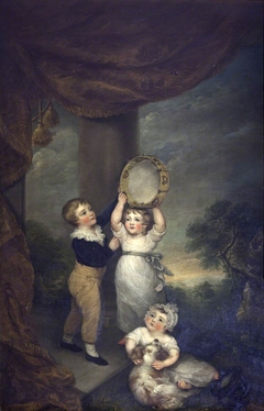 The Three Children of the 1st Viscount Anson: Thomas William Anson, later 1st Earl of Lichfield (1795 - 1854), Anne Margaret Anson, later Countess of Rosebery (1796-1882), and George Anson (1797-1857), ... by Anne Margaret Coke