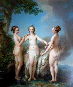 The Three Graces, traditionally assumed to be de Nesle Mesdemoiselles by Charles-André van Loo