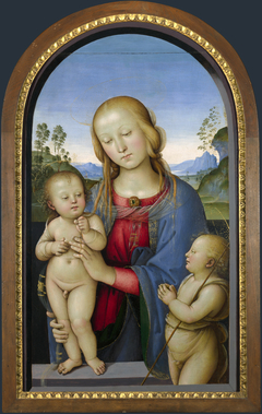 The Virgin and Child with Saint John by Pietro Perugino