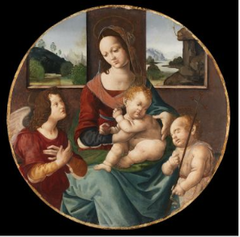 The Virgin and Child with Saint John the Baptist and an Angel by Lorenzo di Credi