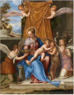 The Virgin and Child with Saint John the Baptist and Angels by Giovanni Battista Zelotti