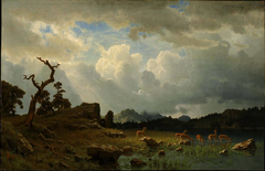 Thunderstorm in the Rocky Mountains by Albert Bierstadt