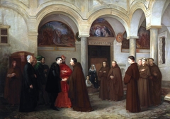 Torcuato Tasso se retira al convento de San Onofre en el Janículo by Gabriel Maureta Aracil