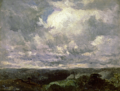 Untitled (landscape, cloudy sky) by Edward Mitchell Bannister