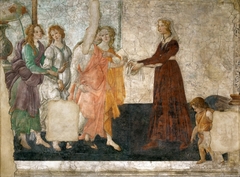 Venus and the Three Graces Presenting Gifts to a Young Woman by Sandro Botticelli
