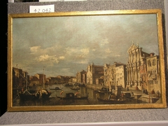 View of the Grand Canal, Venice, with Churches of the Scalzi and Santa Lucia by Francesco Tironi