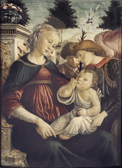 Virgin and Child with two Angels by Sandro Botticelli