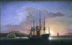 Voiliers à l'aube en rade de Brest by Jules Achille Noël