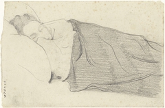 Vrouw van Richard Roland Holst in bed by Richard Roland Holst