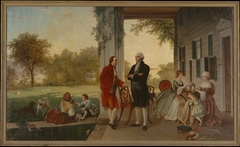 Washington and Lafayette at Mount Vernon, 1784 (The Home of Washington after the War) by Thomas Prichard Rossiter