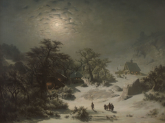 Winter Night by Adolf Kosárek